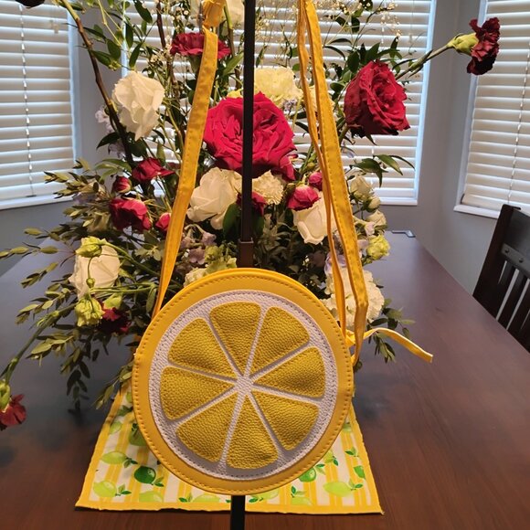 Handbags - Lemon Shaped Cross Body Bag Purse With Shoulder Strap For Women